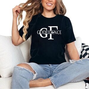 Black Godfidence Unisex T-Shirt Short Sleeve Faith God Church Religious Gift